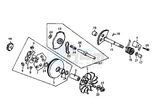 SUPER DUKE - 125 cc drawing DRIVING PULLEY