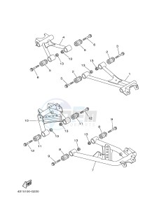 YFM450FWAD YFM45FGPB GRIZZLY 450 EPS (1CTK 1CTL) drawing REAR ARM