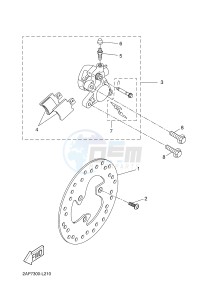 YN50 OVETTO (2APJ 2APJ) drawing FRONT BRAKE CALIPER