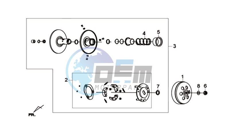 DRIVEN PULLEY ASSY