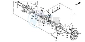 NX650 500 DOMINATOR drawing OIL PUMP (NX500P/R/NX650P/R)