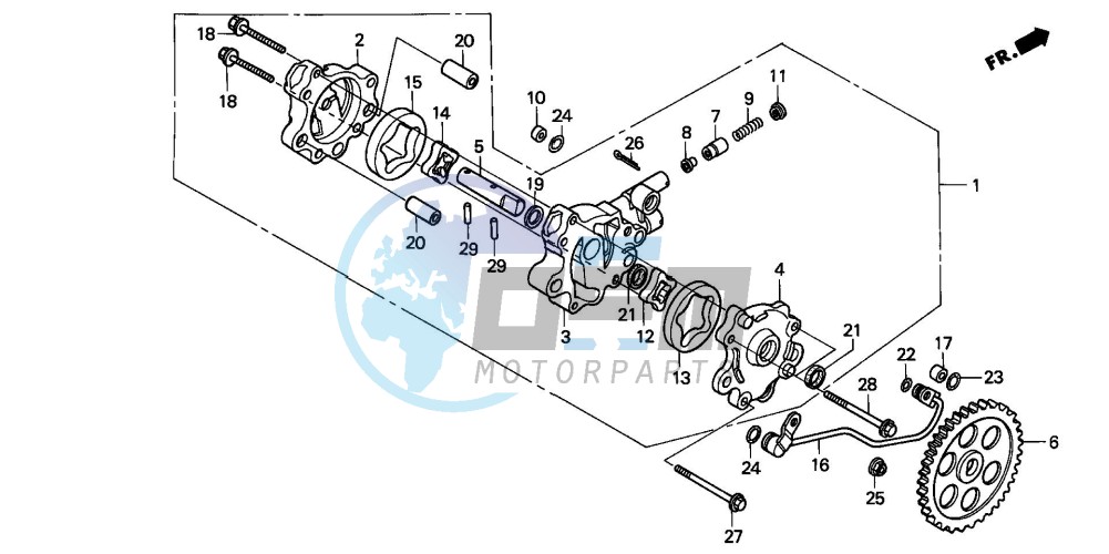 OIL PUMP (NX500P/R/NX650P/R)