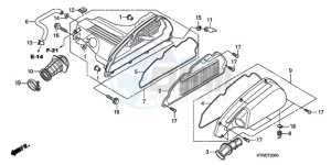 SH300AR9 France - (F / ABS CMF SPC TBX) drawing AIR CLEANER