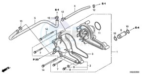 TRX500FAA Europe Direct - (ED) drawing WATER PUMP