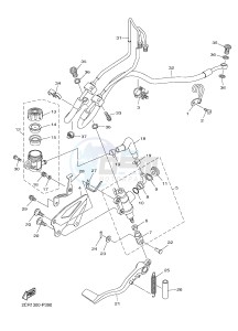 YZF-R1M 998 R6 (2KSL) drawing REAR MASTER CYLINDER