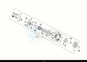 MIO 50I (FS05W2-NL) (E5) (M1) drawing DRIVEN PULLEY ASSY