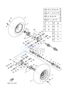 YFM450FWB YFM45KDHJ KODIAK 450 (BJ56) drawing REAR WHEEL