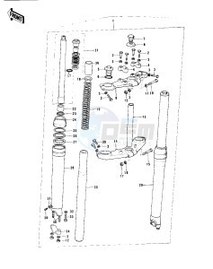 KX 250 (A) drawing FRONT FORK -- KX250- -