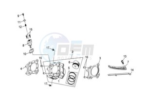 QUAD LANDER 300S drawing CYLINDER MET PISTON / CYLINDER GASKETS TOP AND BOTTOM