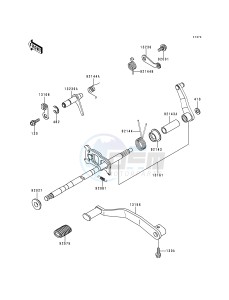 KLF 400 B [BAYOU 400 4X4] (B4-B6) [BAYOU 400 4X4] drawing GEAR CHANGE MECHANISM