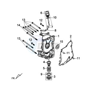 CELLO ALLO 125 drawing CRANKCASE RIGHT / START MOTOR