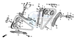 XL1000V drawing CAM CHAIN/TENSIONER