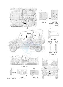 YXF850ES YXF85WPSJ WOLVERINE X (BG4A) drawing EMBLEM & LABEL 1