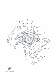 YFM700FWBD YFM7NKPXK (B5KD) drawing REAR FENDER