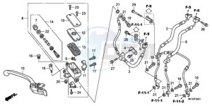 CBF1000T9 F / ABS CMF drawing FR. BRAKE MASTER CYLINDER (CBF1000A/T/S)