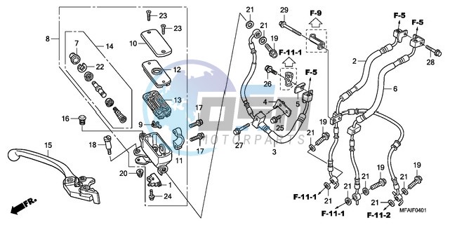 FR. BRAKE MASTER CYLINDER (CBF1000A/T/S)