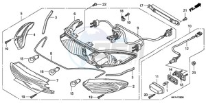 CBF1000T9 UK - (E / ABS MKH) drawing REAR COMBINATION LIGHT