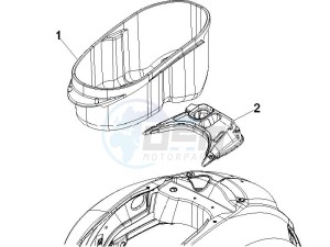 GTV 125 4T (Euro 3) UK drawing Helmet housing - Undersaddle