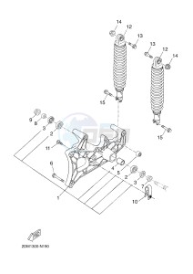 YP125R X-MAX125 X-MAX (2DM9 2DM9) drawing REAR ARM & SUSPENSION