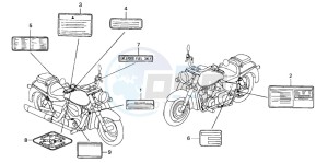 VT750CA drawing CAUTION LABEL