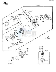 ZX 750 F [NINJA 750R] (F1-F3) [NINJA 750R] drawing STARTER MOTOR