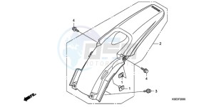 CRF150RB9 Europe Direct - (ED / T19) drawing REAR FENDER