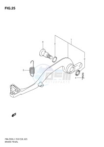 RM-Z250 (E3-E28) drawing BRAKE PEDAL