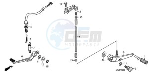 CBR600RAA Korea - (KO / ABS) drawing BRAKE PEDAL/CHANGE PEDAL