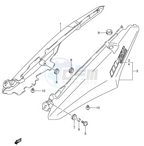 DL650 (E2) V-Strom drawing SEAT TAIL COVER (MODEL K5)