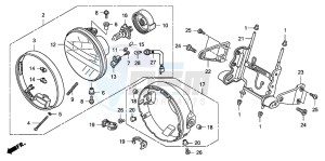 CB1300S CB1300SUPER FOUR drawing HEADLIGHT (CB1300/A)