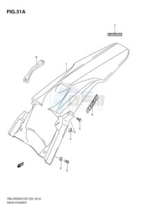 RM-Z450 (E3-E28) drawing REAR FENDER (RM-Z450L1)