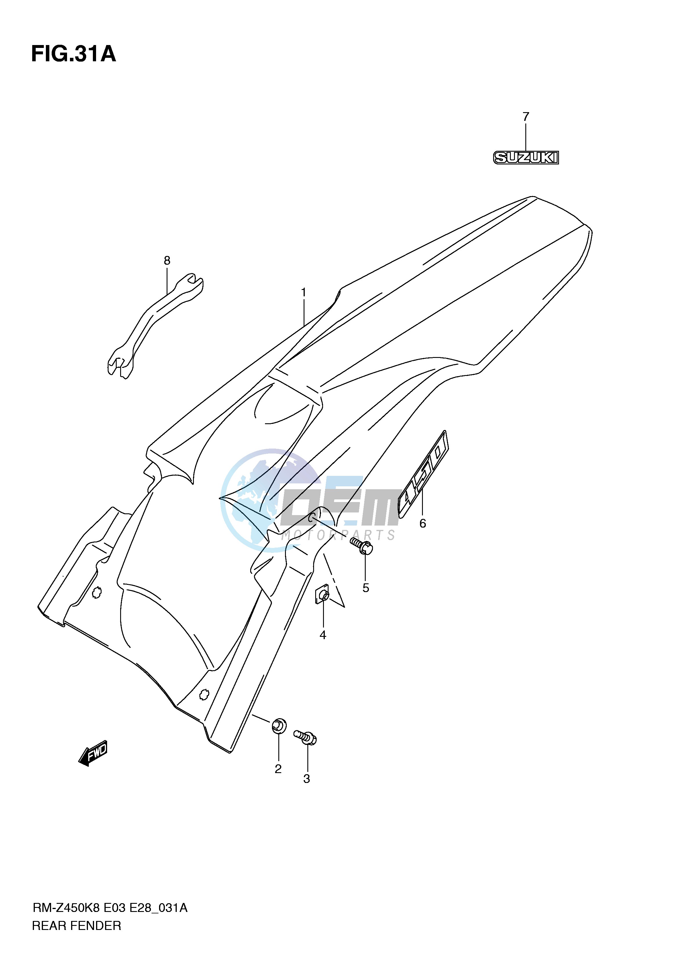 REAR FENDER (RM-Z450L1)