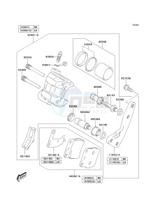 KSF 400 A [FX400] (A6F) A6F drawing FRONT BRAKE