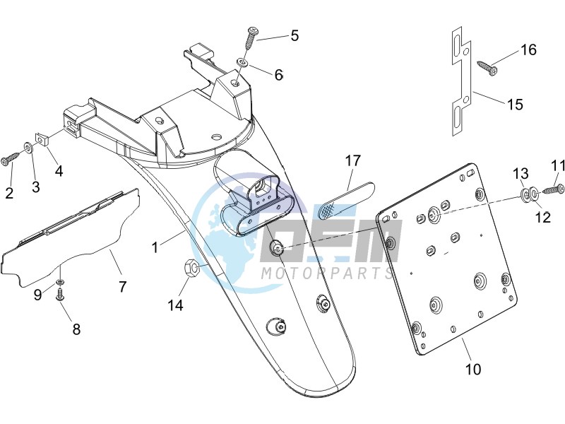 Rear cover - Splash guard