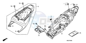 CBR600RA9 BR / ABS MME - (BR / ABS MME) drawing REAR COWL