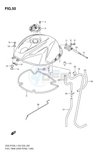 GSX-R750 (E3) drawing FUEL TANK (GSX-R750L1 E28)