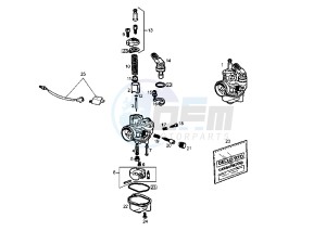 SENDA SM DRD E1 E1R - 50 cc drawing CARBURETOR