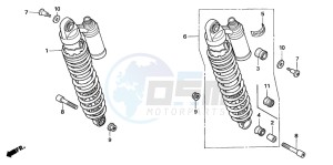 CB1300 CB1300SUPER FOUR drawing REAR CUSHION