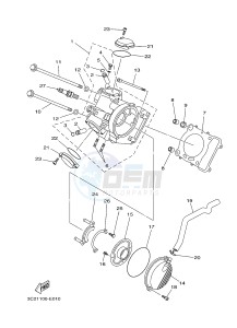 YFM450FWAD YFM45GPHG GRIZZLY 450 EPS HUNTER (2LCD) drawing CYLINDER HEAD