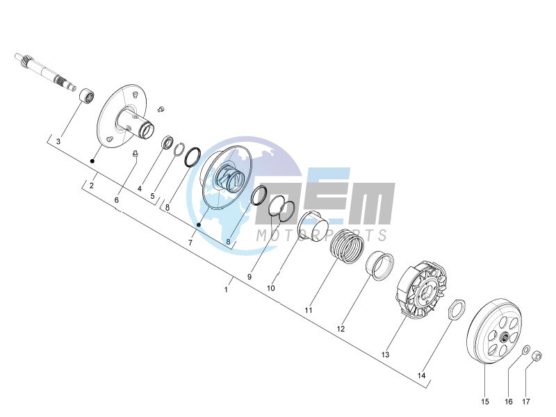 Driven pulley