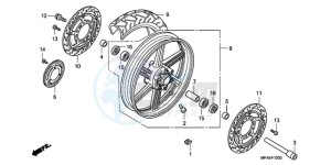 CBF1000SA UK - (E / ABS MKH) drawing FRONT WHEEL