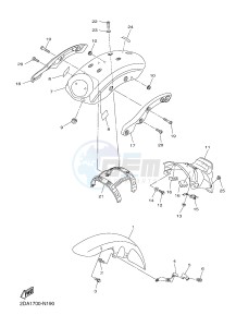 XVS950CU XV950R XV950 R-SPEC (2DE1) drawing FENDER