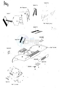 KXT 250 B [TECATE] (B1) [TECATE] drawing LABELS