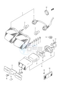 GSX-R1100 (E28) drawing TAIL LAMP - LICENSE LAMP