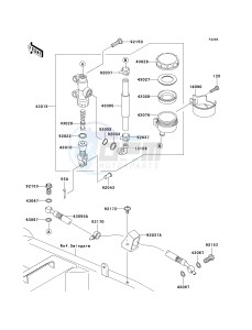 ZR 1000 A [Z1000] (A1-A3) A3 drawing REAR MASTER CYLINDER