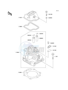 KAF 300 C [MULE 550] (C1-C5) [MULE 550] drawing CYLINDER HEAD