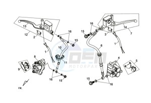 HD 2 125i drawing BRAKE CALIPER FOR / BRAKE CALIPER ACHTER