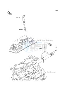 ZX 600 P [NINJA ZX-6R] (7F-8FA) P8F drawing IGNITION SYSTEM