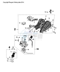 TWEET 50 V drawing CARBURETTOR