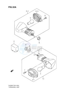 DL 650 V-STROM EU-UK drawing TURNSIGNAL LAMP